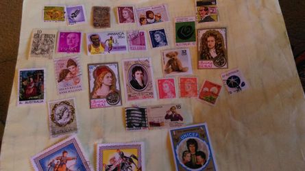 Collection of 28 stamps around the world