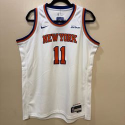 Youth New York Knicks Jalen Brunson Nike White Association Swingman Jersey