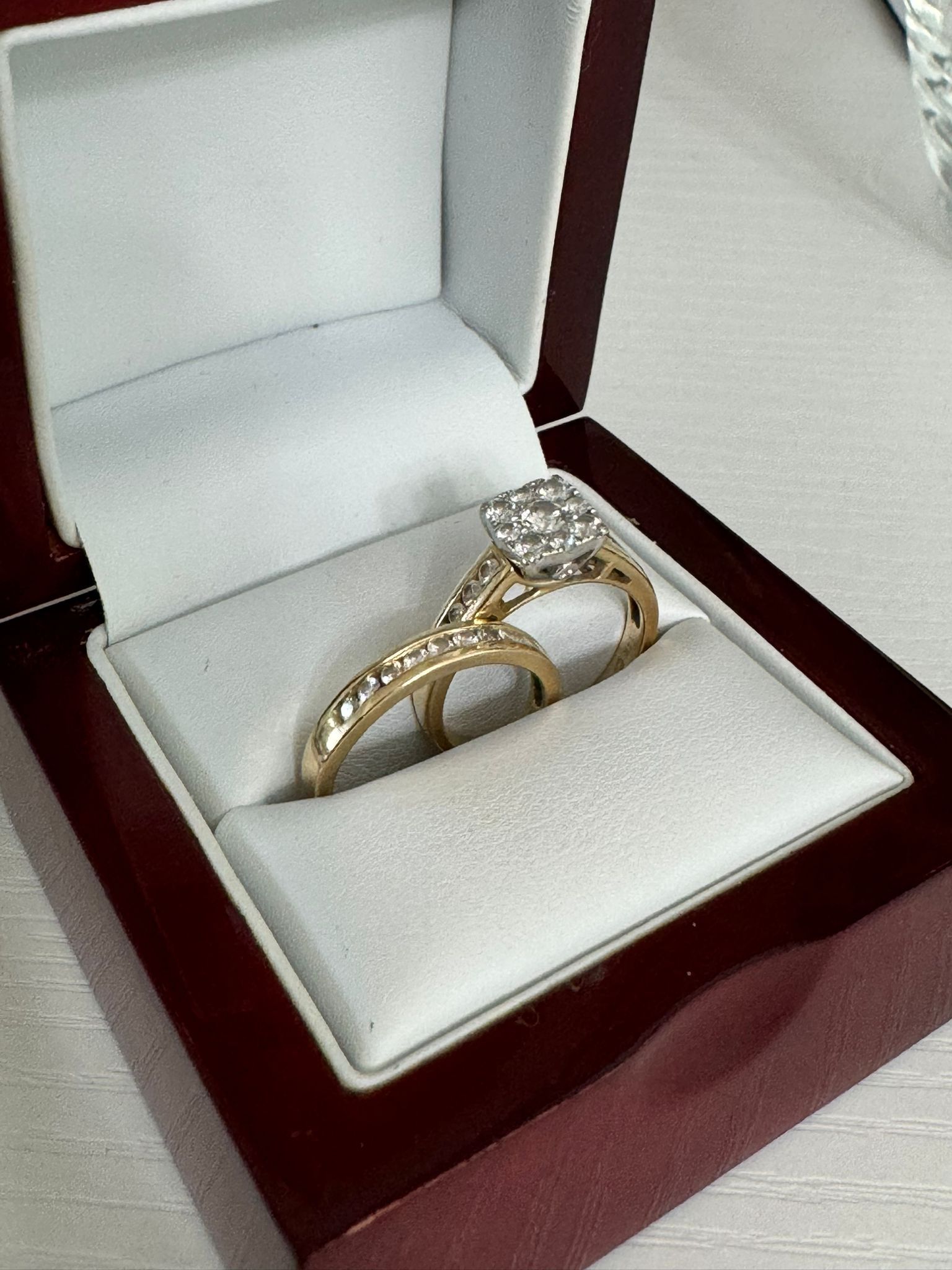 14K Diamond Engagement Ring Set 