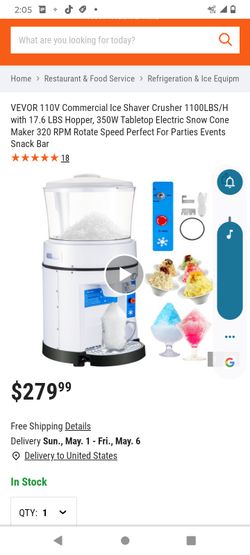 VEVOR ICE SHAVER NEW