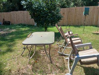 Patio chairs and table