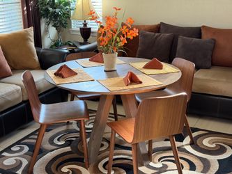 Dining Set 1 Table 4 Chairs MCM Article CB2 AllModern Joybird