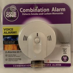 Kidde Code One Combination Voice Alarm. Detects Smoke And Carbon Monoxide.