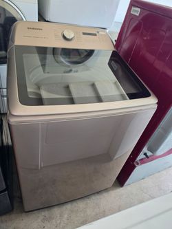 SAMSUNG CHAMPAGNE 5.4 CU FT  STEAM JUMBO TOP LOAD WASHER