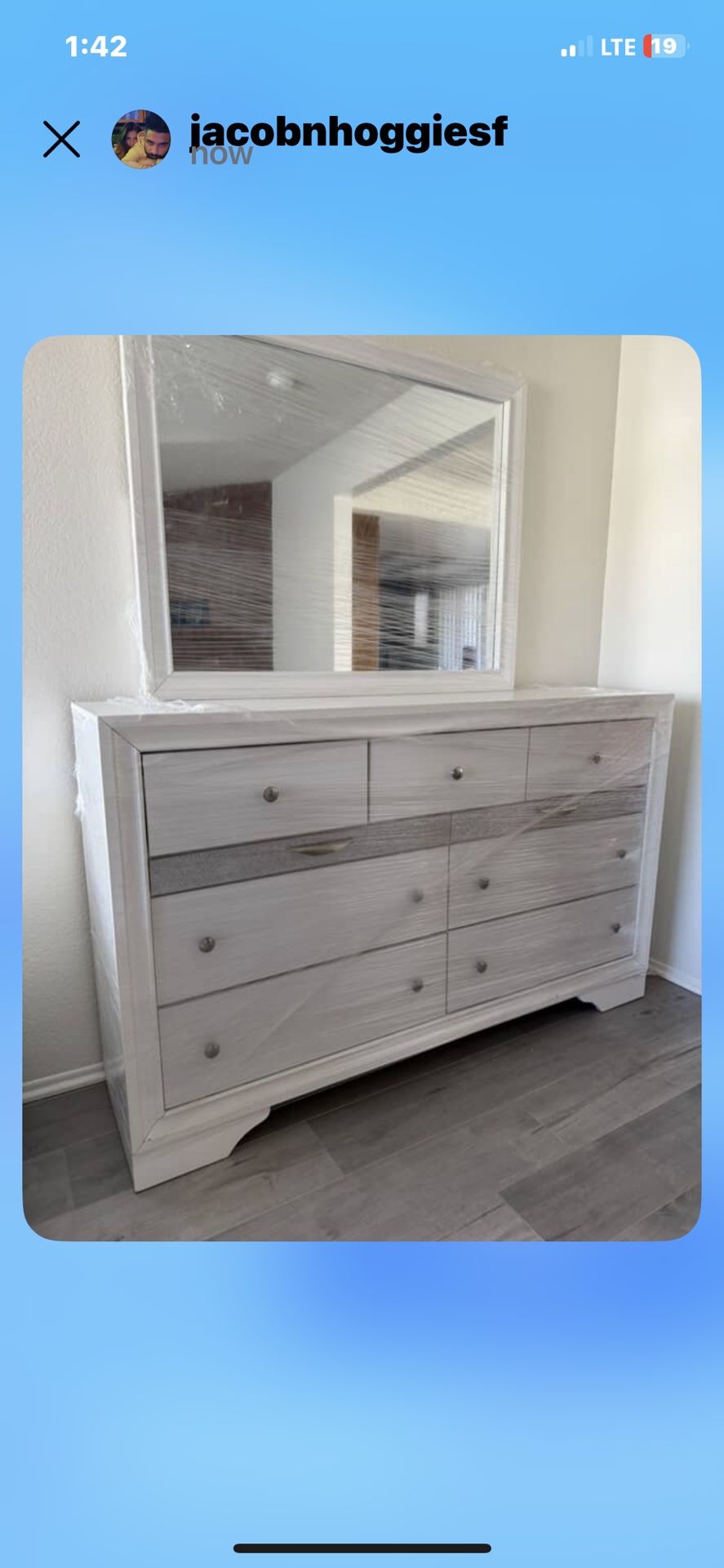 Brand new dresser, and mirror