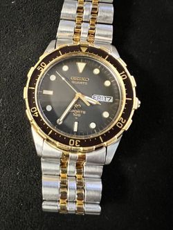 Vintage April 1987 Seiko Sports 100 Quartz Diver 8123-7199 Two-Tone - MINT