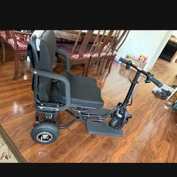 3-Wheel Folding Mobility Scooter Foldable Lightweight Electric Scooter for Adults & Seniors, Detachable Lithium Battery, Long Range 28 Miles, 3-Speed,