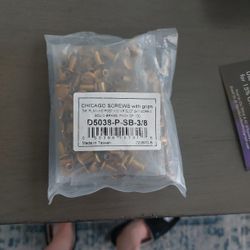 3/8" Brass Chicago Screws 100 Pack 
