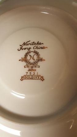 Noritake Ivory China 7531 gold ivy