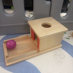 MONTESSORI TOY PERMANENCE BOX WITH TRAY AND BALL