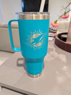 miami dolphins yeti 42oz rambler