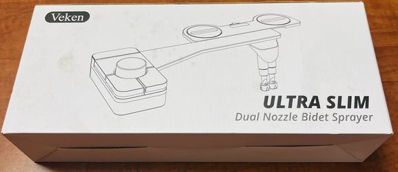Veken Ultra Slim Dual Nozzle Bidet Attachment – New / Open Box