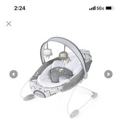  Ingenuity SmartBounce Automatic Baby Bouncer Seat with Music, Nature Sounds, Removable Bar & 2 Plush Infant - Braden 