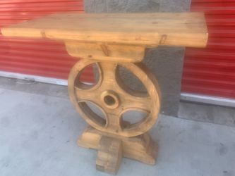 rustic wooden console table