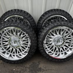 22x12 Chrome Mirror Fittipaldi Wheels 5lug