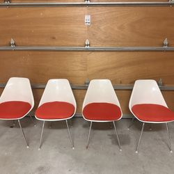 Mid Century Modern Original Maurice Burke Chairs Set of Four