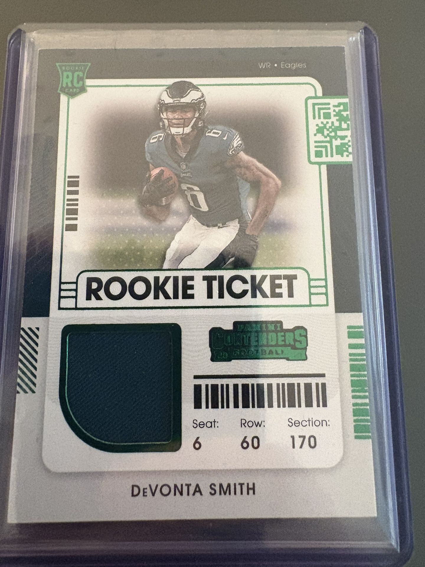 Devonta Smith Jersey Swatch Card