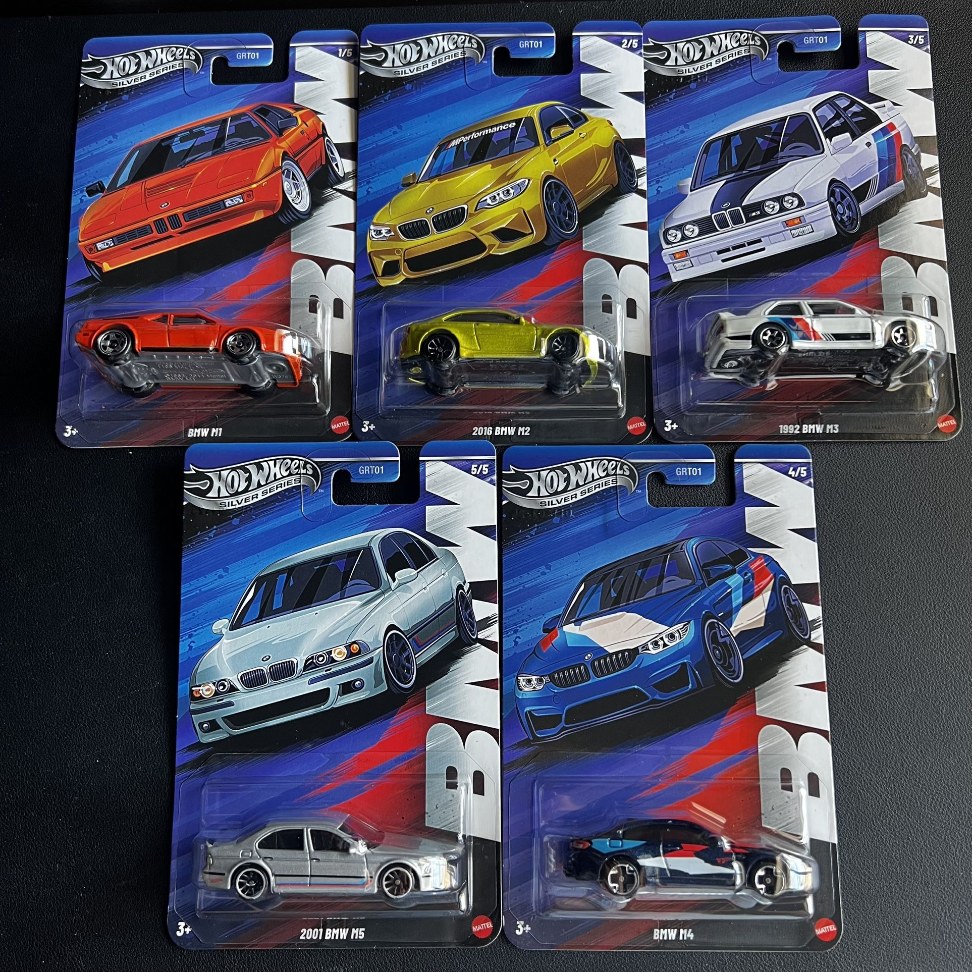 Hot Wheels Silver Series BMW Set of 5