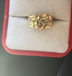 Gold nugget ring 10k gold