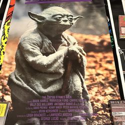 Vintage Empire Strikes Back Pizza Hut Double Sided Promo Poster 