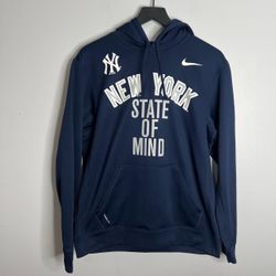 New York Yankees Heater State Of Mind Hoodie Mens Medium Blue Nike MLB
