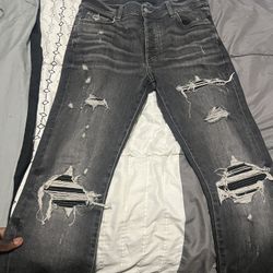 AMIRI MX1 GREY LEATHER SIZE 33