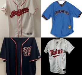 MLB Baseball Jersey Indians Brewers Twins