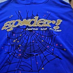Blue Unisex Spider Hoodie(L)
