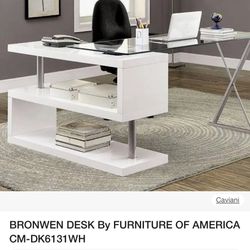 BRONWEN DESK By FURNITURE OF AMERICA CM-DK6131WH