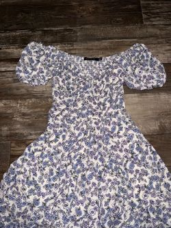 Purple dress with flowers short