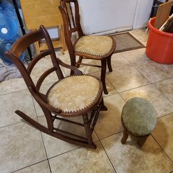 Antique  children's  chairs 1800's to 1900's