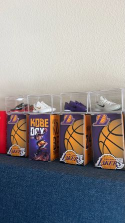 Collectible Kobe Bryant Mini Basketball Shoes – Lakers Display – New