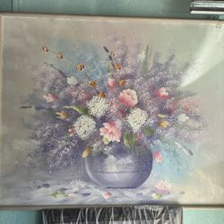 Large Canvas Pastel Colored Painting 