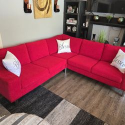Red Sectional Great Condition 