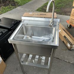 Brand New Utility Sink With Faucet For 140