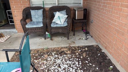 Wicker Chairs And Table