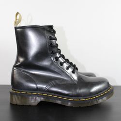 DR. MARTENS VEGAN 1460 CHROME LACE UP BOOTS