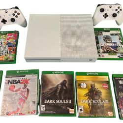 Xbox One Series S 500gb Bundle - 8 Games - 2 Controllers -  Dark Souls 2 & 3 - GTA 5 