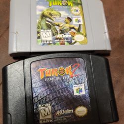 Nintendo 64 Games Turok Dinosaur Hunter And Turok 2 Seeds Of Evil