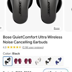 New in Box Bose QuietComfort Ultra Wireless Noise Cancelling Earbuds.
Never used.