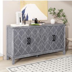 4-Door Retro Sideboard with Adjustable Shelves (new) WF316368AAE