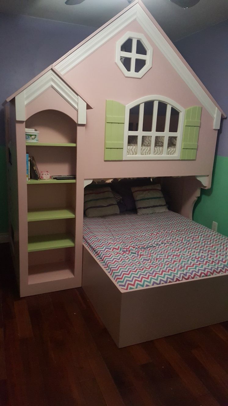 Girls solid wood bunk bed