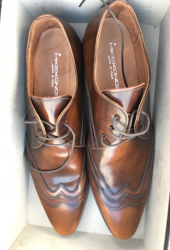 Mobster steam punk shoes size 11 wing tip style by mike-Konos