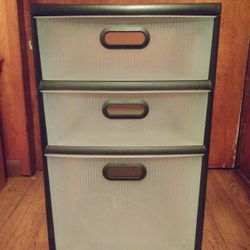 Rolling 3 Drawer Plastic Storage