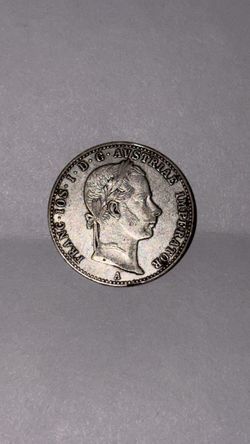 19th-century Austrian Empire silver Florin
