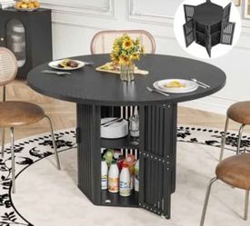 (table only) 47 Inch Round Dining Table for 4, Circle Kitchen Table with Storage Shelf for Living Room, Walnut

Brand new in box 📦