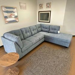 Marleton Denim 2-Piece Sectional with Chaise