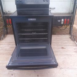 Black Crosby Smooth Top Stove