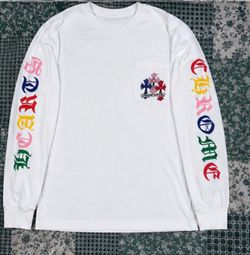 White Multicolor Cross Long Sleeve Shirt