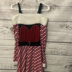Women Festive Red and White Santa Dress size medium 